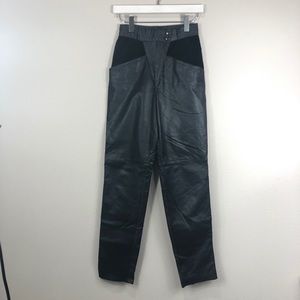 G-III New York Black Leather Pants